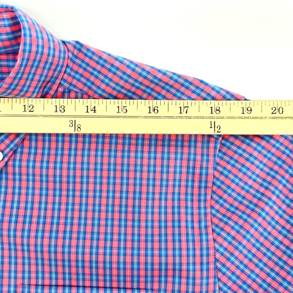 Southern Tide Shirt Mens M Dark Pink Blue New Classic Fit Plaid Cotton 2179 - Picture 9 of 12